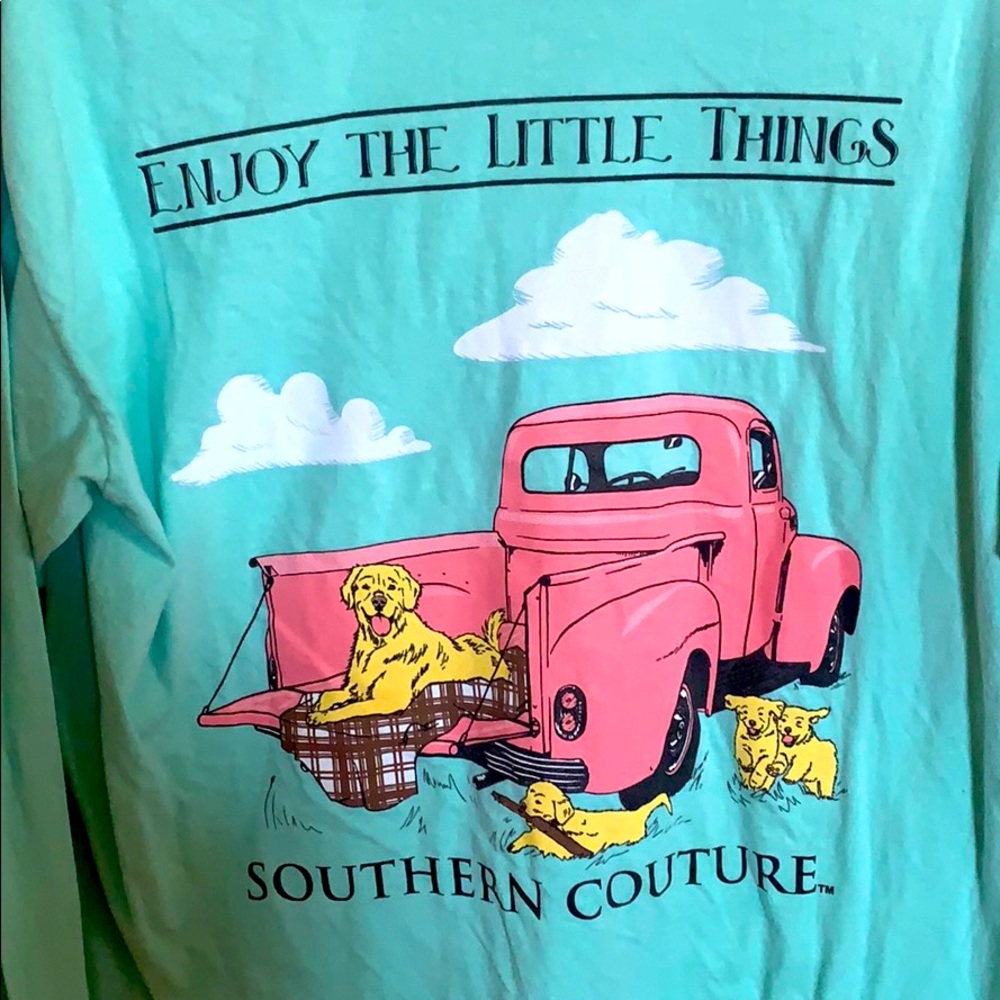 Southern Couture Puppy Mint Longsleeve